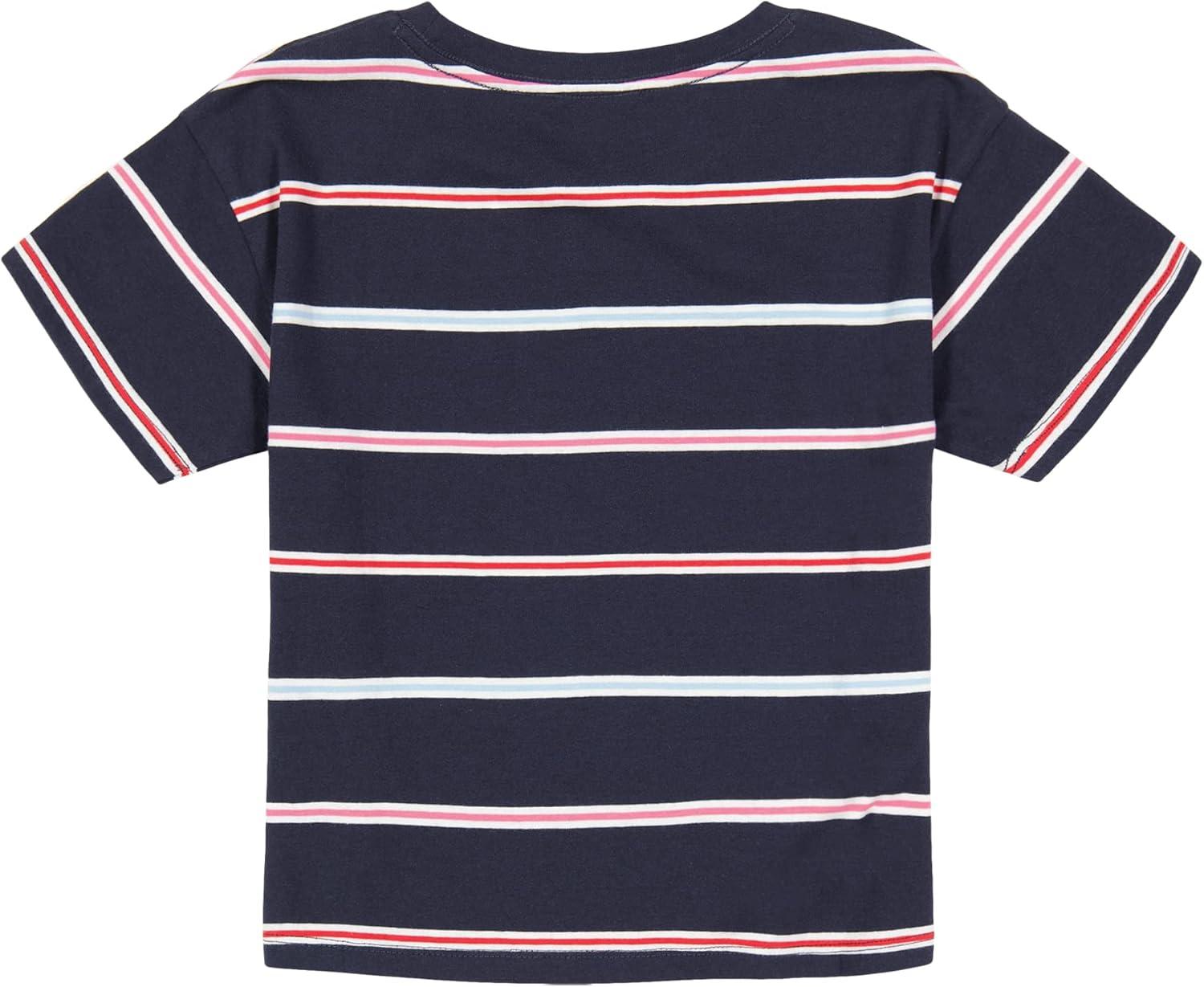 imageTommy Hilfiger Girls Tommy 1985 Flag Tee Big KidsNavy Multi Stripe
