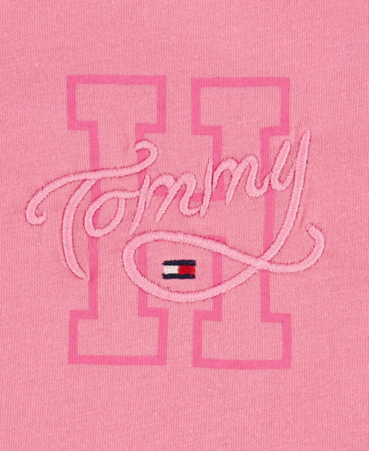 imageTommy Hilfiger Girls Tommy 1985 Flag Tee Big KidsSea Pink Logo