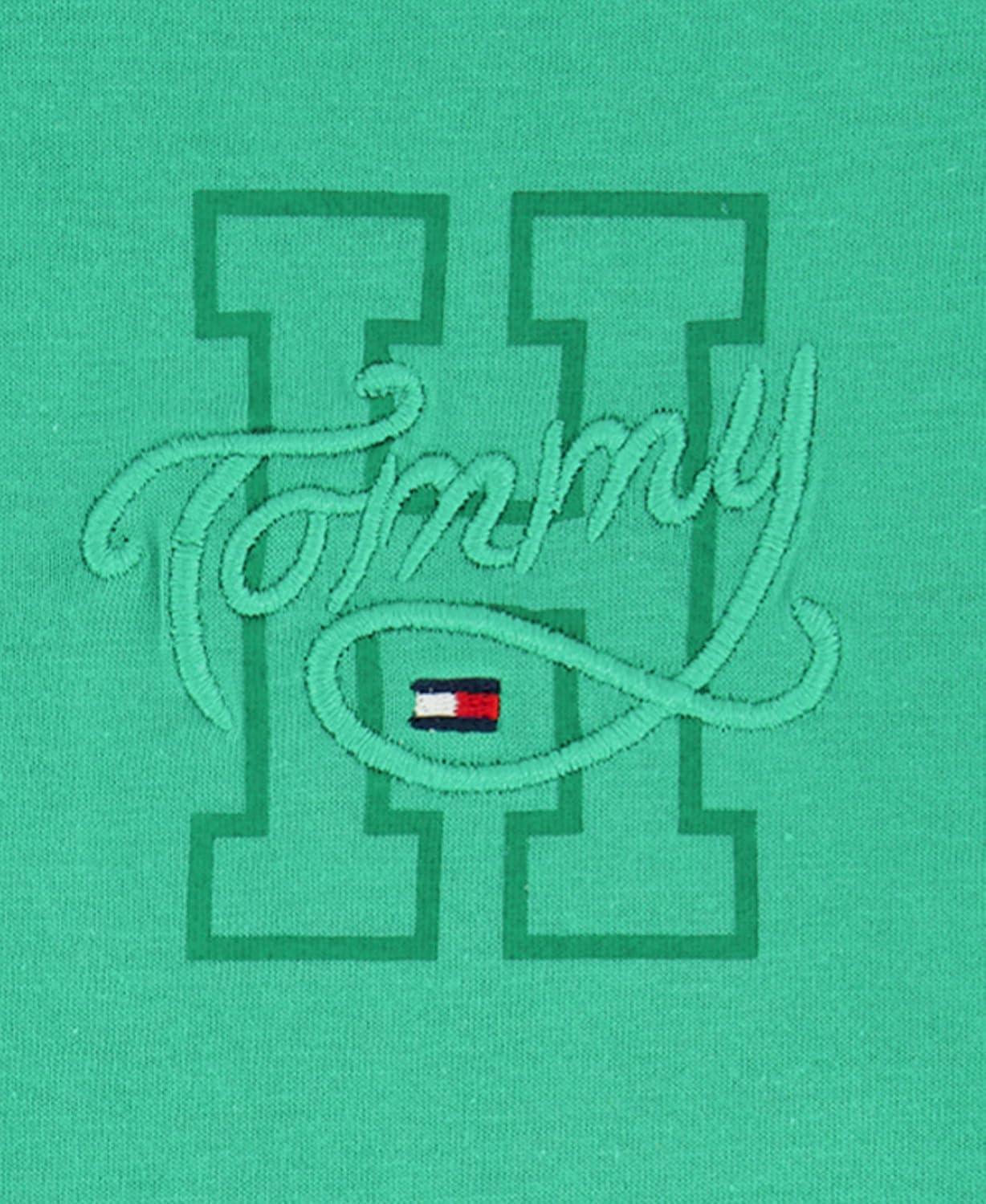 imageTommy Hilfiger Girls Tommy 1985 Flag Tee Big KidsWinter Green Logo
