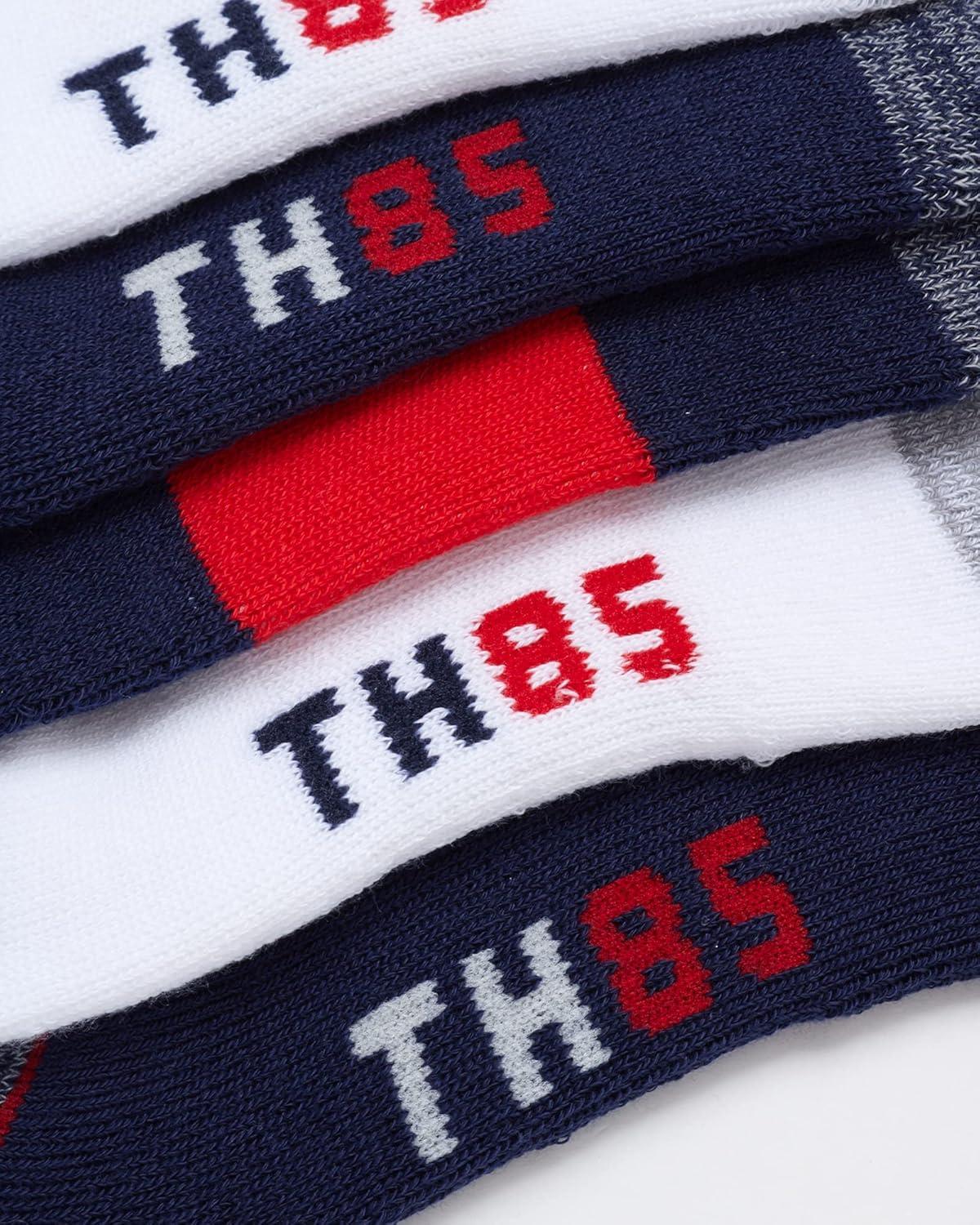 imageTommy Hilfiger Kids Athletic Socks 6 Pack Breathable No Show Low Cut Ankle Socks for Boys and Girls Sizes SLAssorted