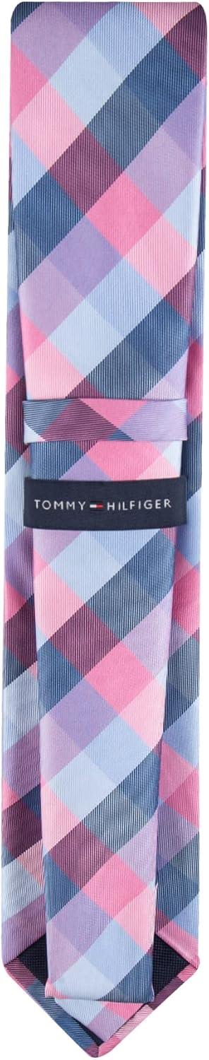 imageTommy Hilfiger Mens Classic Tartan Pattern TiePink Tartan
