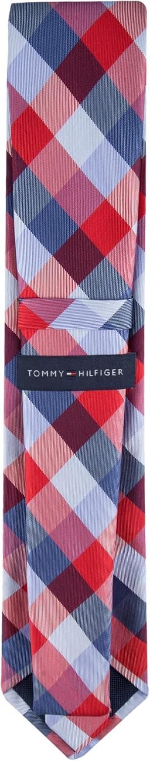 imageTommy Hilfiger Mens Classic Tartan Pattern TieRed Tartan