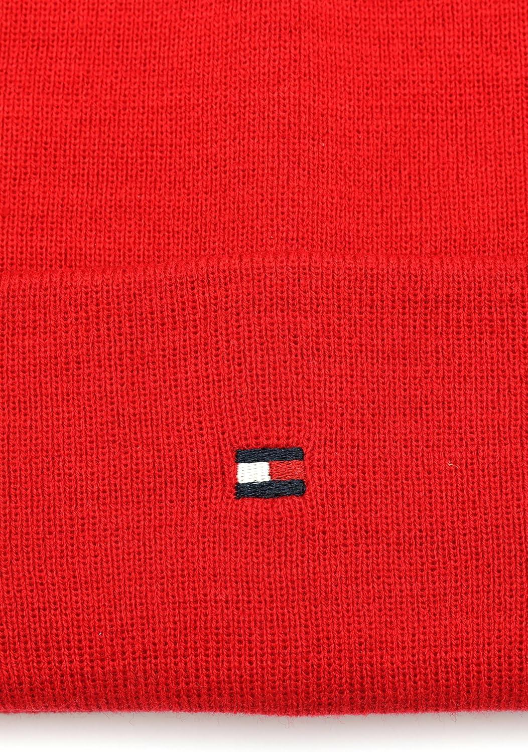 imageTommy Hilfiger Mens Flag Embroidery Cuff HatPrimary Red