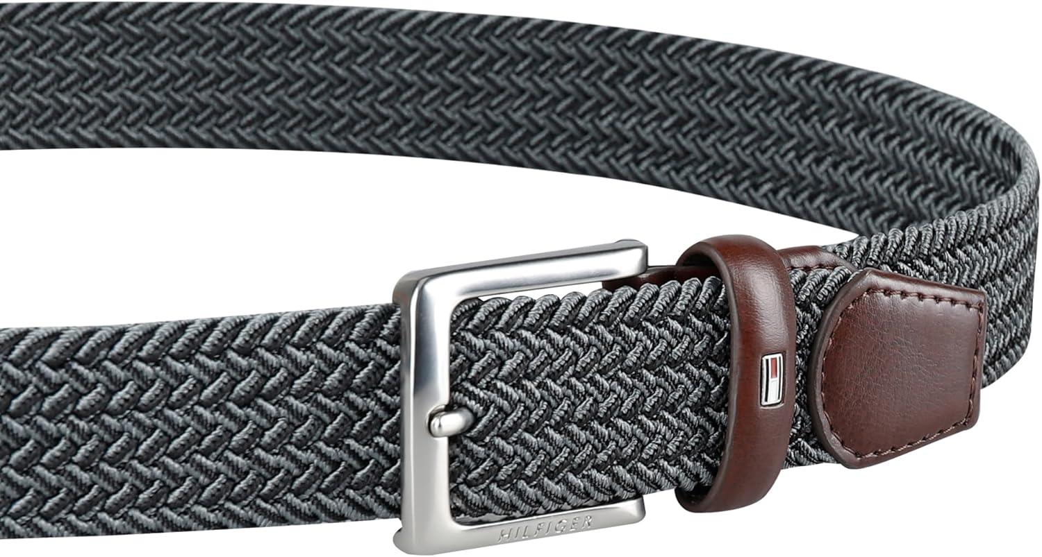 imageTommy Hilfiger Mens Fully Adjustable Fabric Web Casual BeltBlack