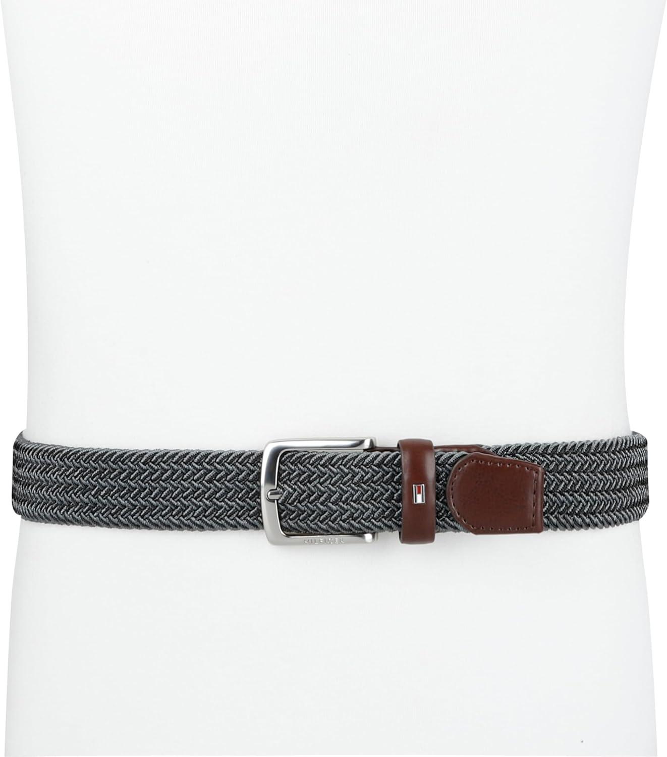 imageTommy Hilfiger Mens Fully Adjustable Fabric Web Casual BeltBlack
