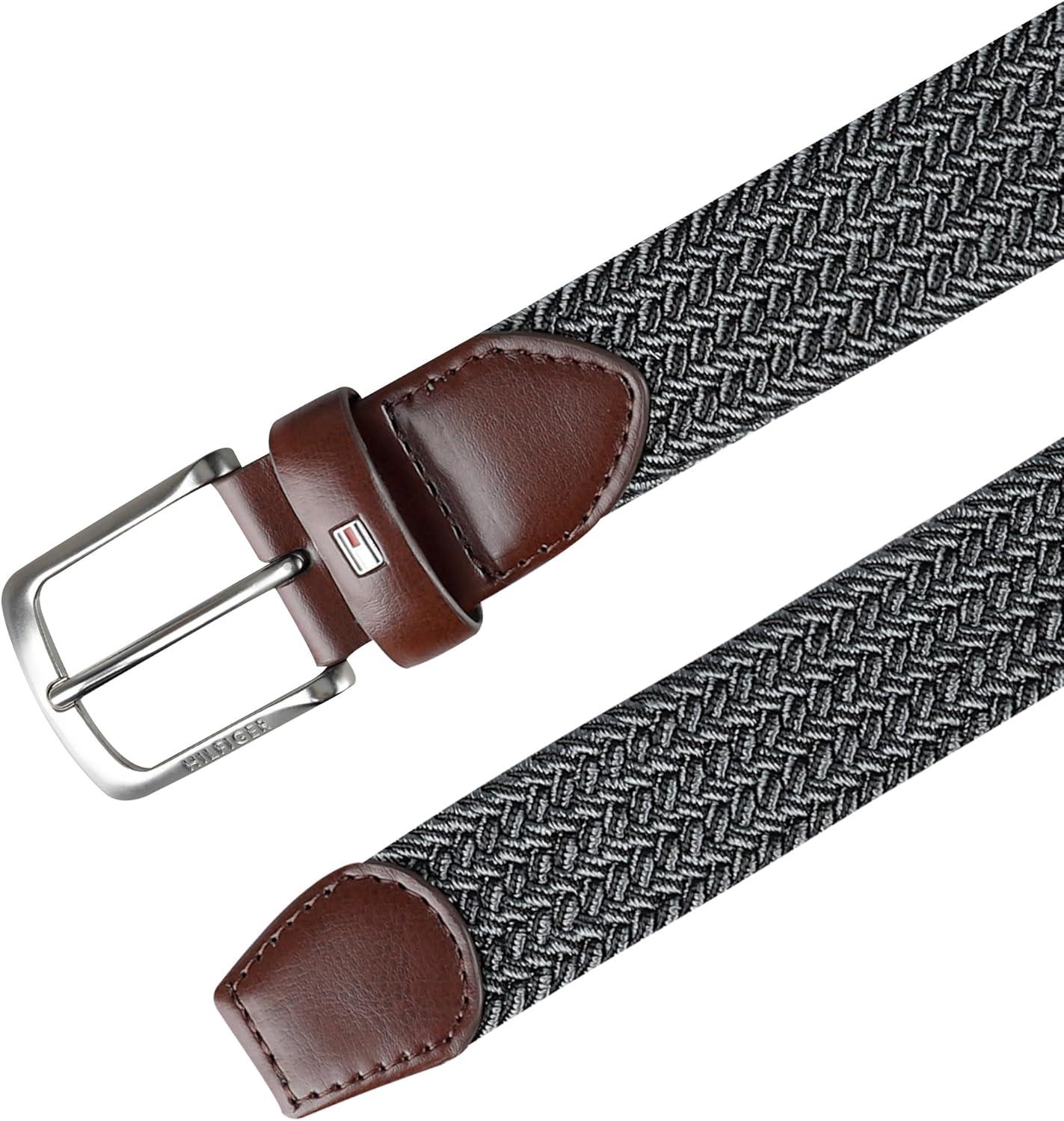 imageTommy Hilfiger Mens Fully Adjustable Fabric Web Casual BeltBlack