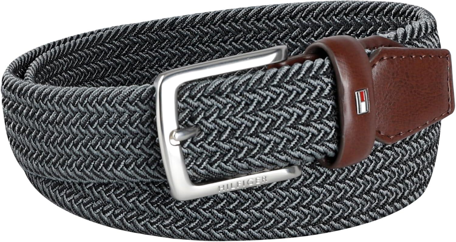 imageTommy Hilfiger Mens Fully Adjustable Fabric Web Casual BeltBlack