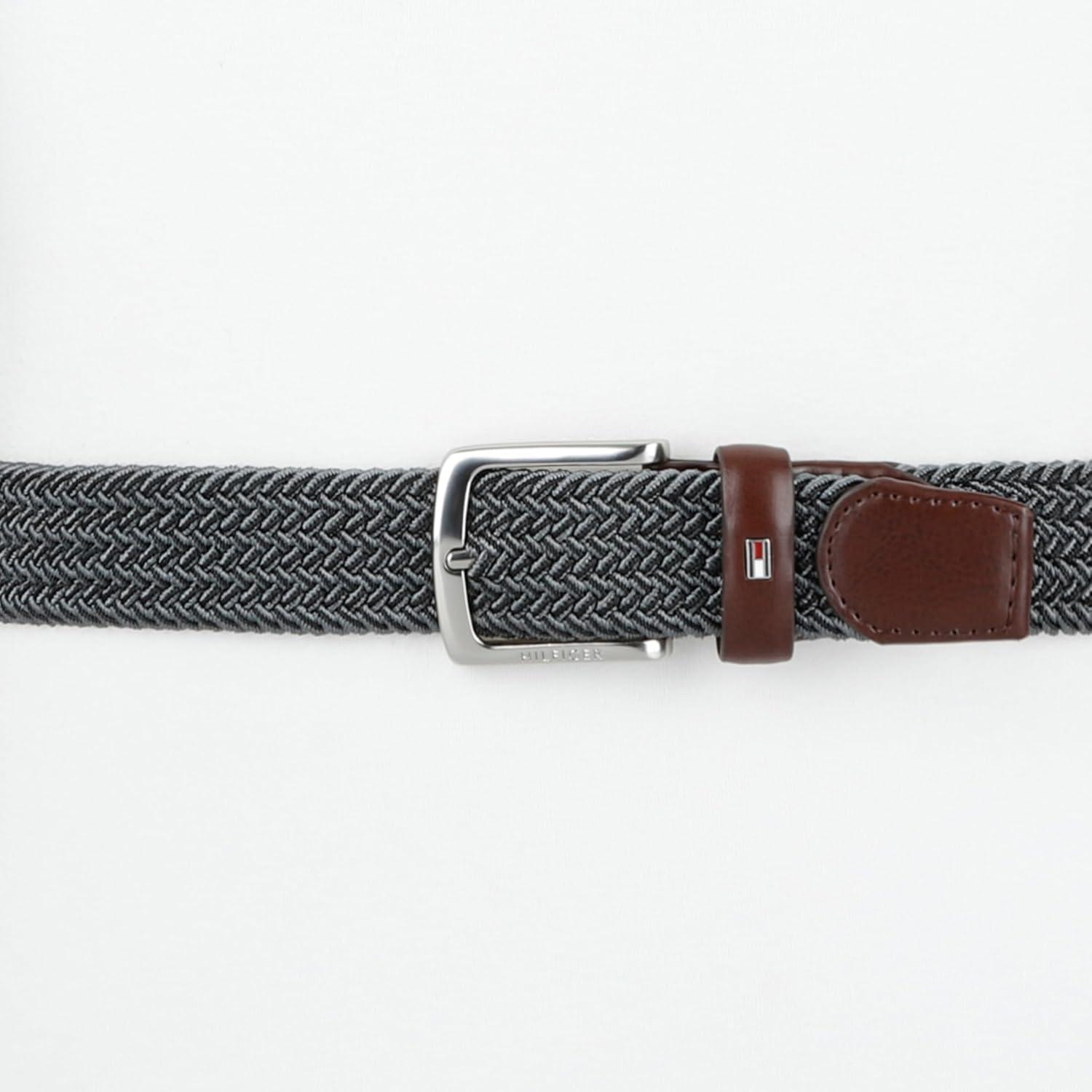 imageTommy Hilfiger Mens Fully Adjustable Fabric Web Casual BeltBlack