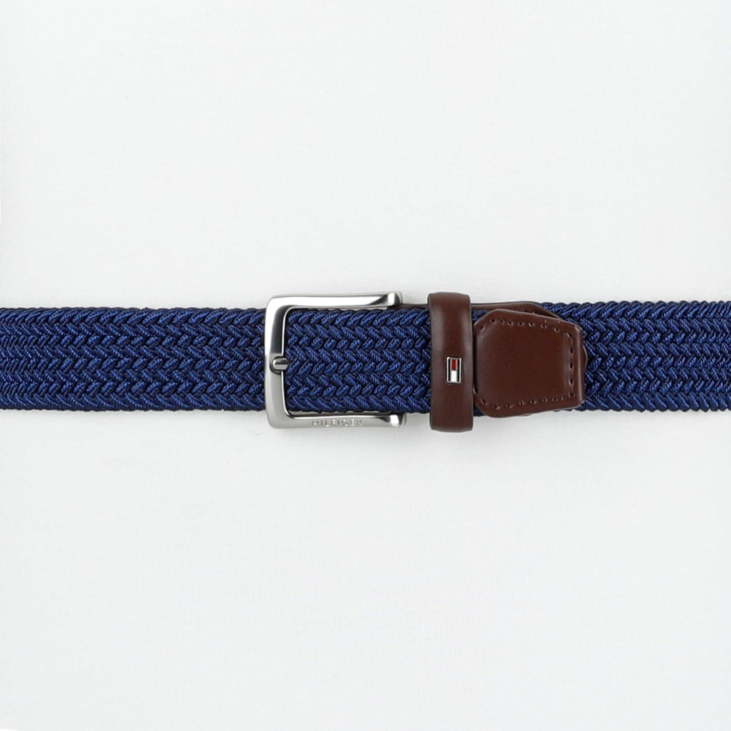 imageTommy Hilfiger Mens Fully Adjustable Fabric Web Casual BeltNavy