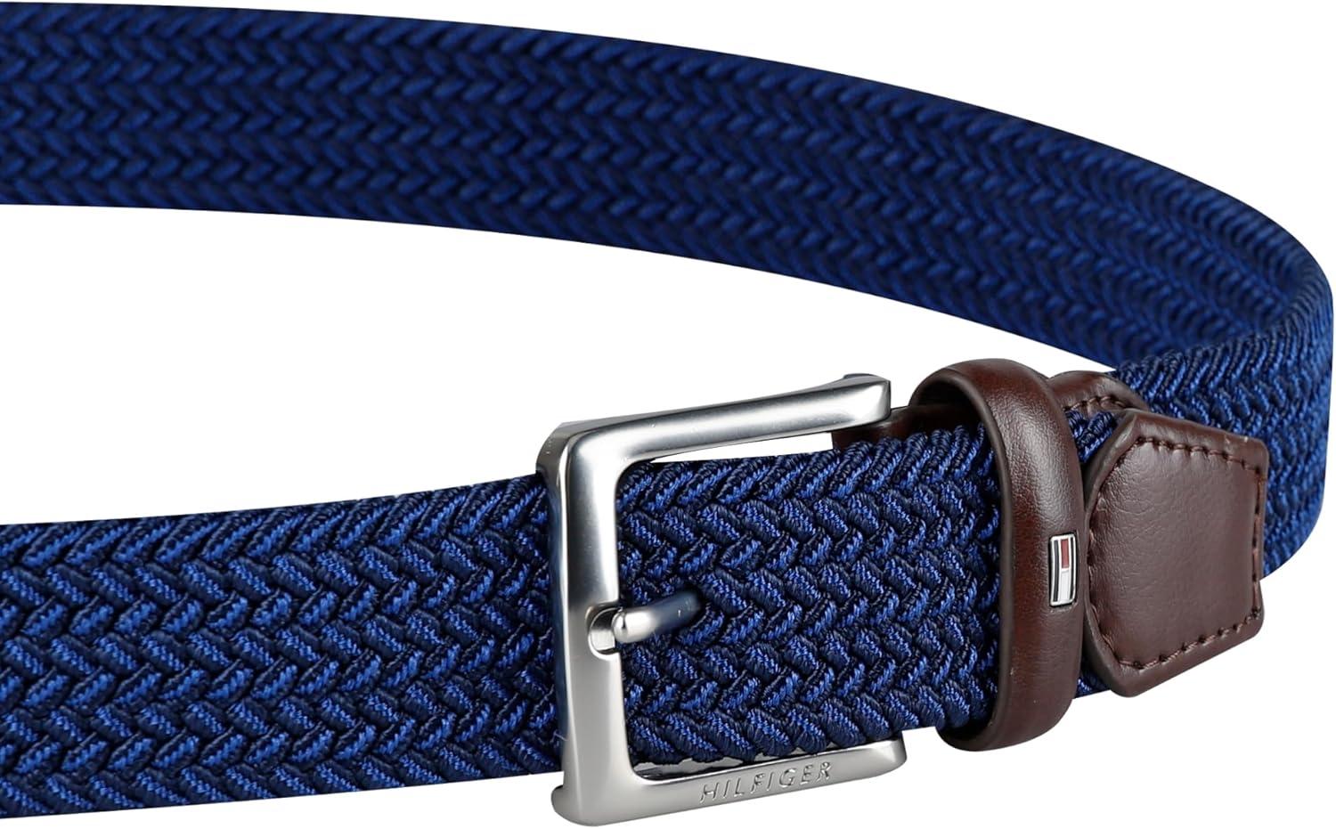 imageTommy Hilfiger Mens Fully Adjustable Fabric Web Casual BeltNavy