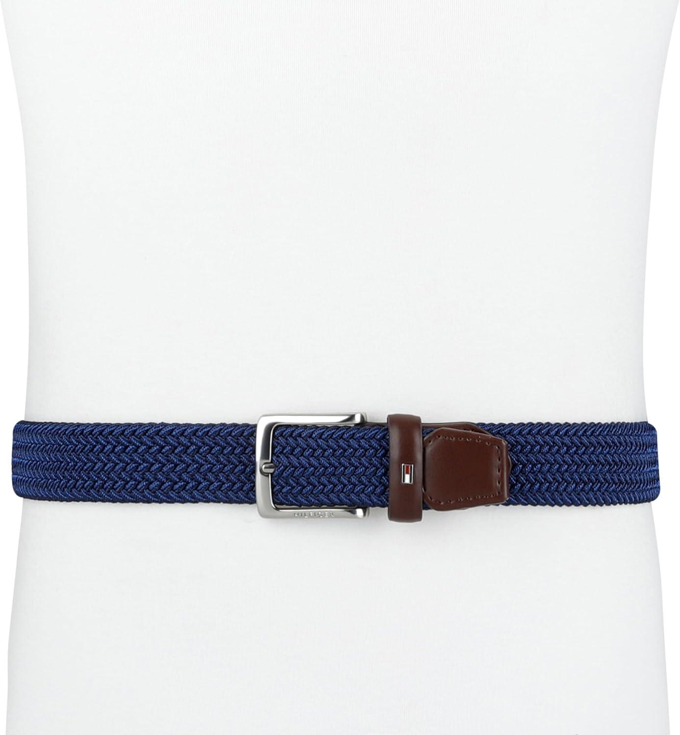 imageTommy Hilfiger Mens Fully Adjustable Fabric Web Casual BeltNavy