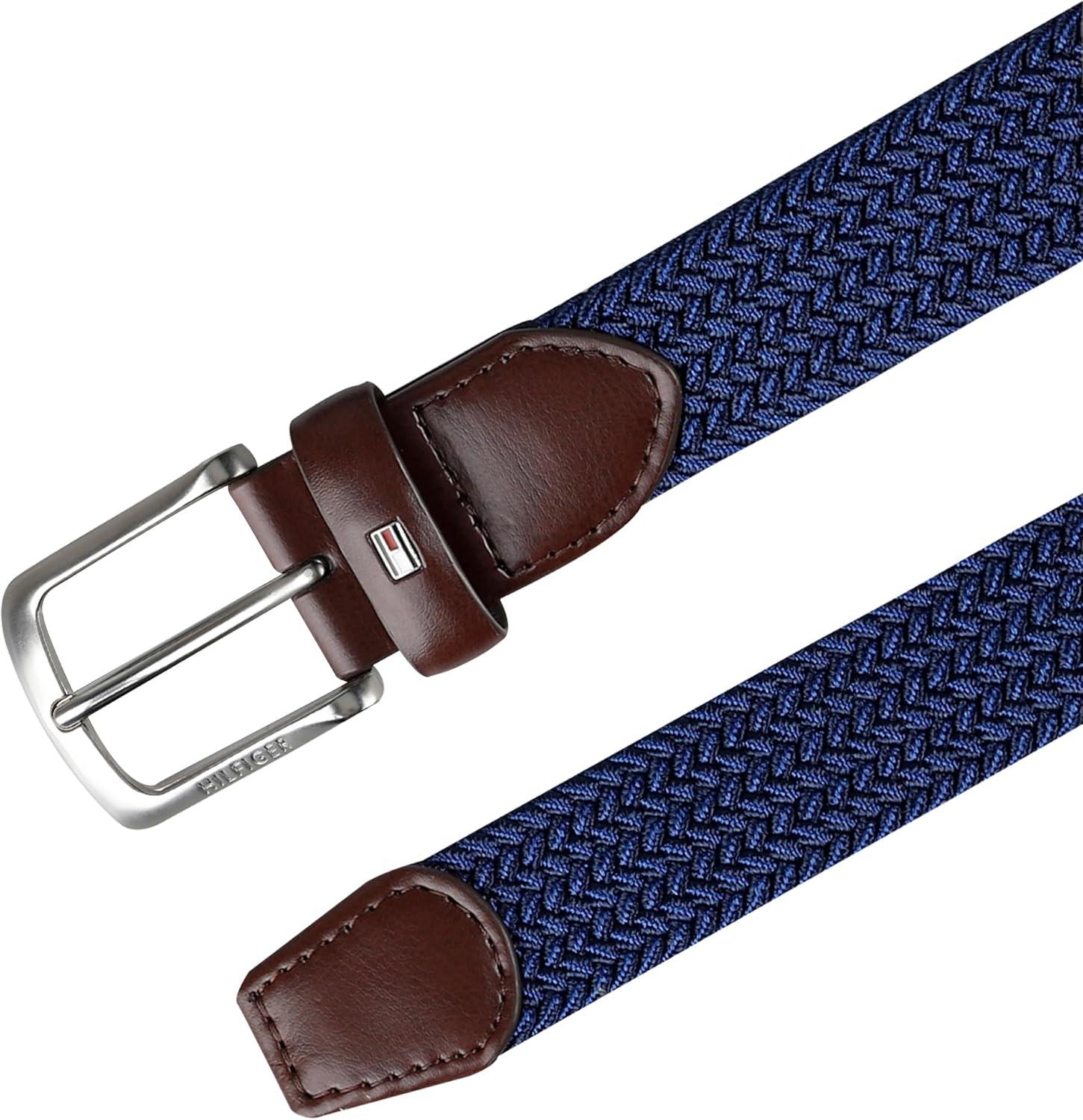 imageTommy Hilfiger Mens Fully Adjustable Fabric Web Casual BeltNavy