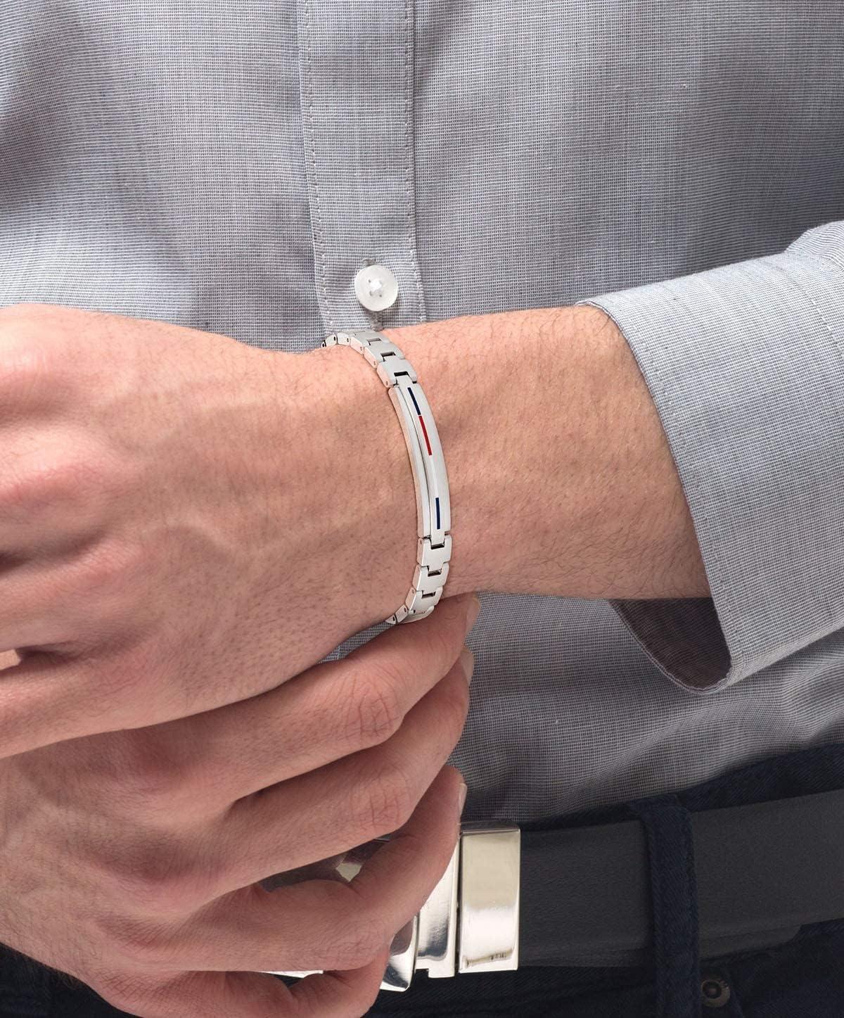 imageTommy Hilfiger Mens Jewelry Link Bracelet Color Silver Model 2790313
