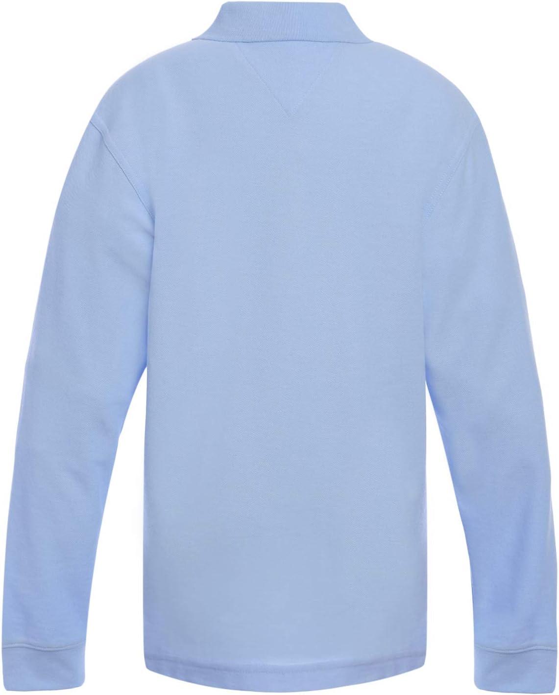 imageTommy Hilfiger UnisexChild Long Sleeve Pique Coed Kids PoloLight Blue