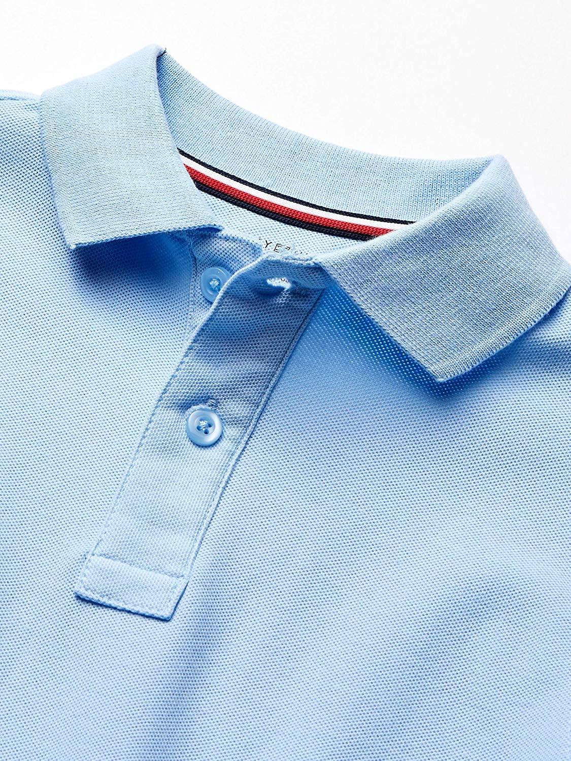 imageTommy Hilfiger UnisexChild Long Sleeve Pique Coed Kids PoloLight Blue