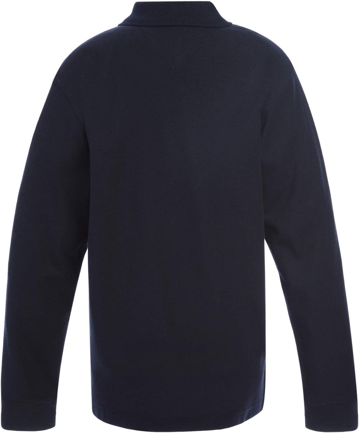 imageTommy Hilfiger UnisexChild Long Sleeve Pique Coed Kids PoloNavy