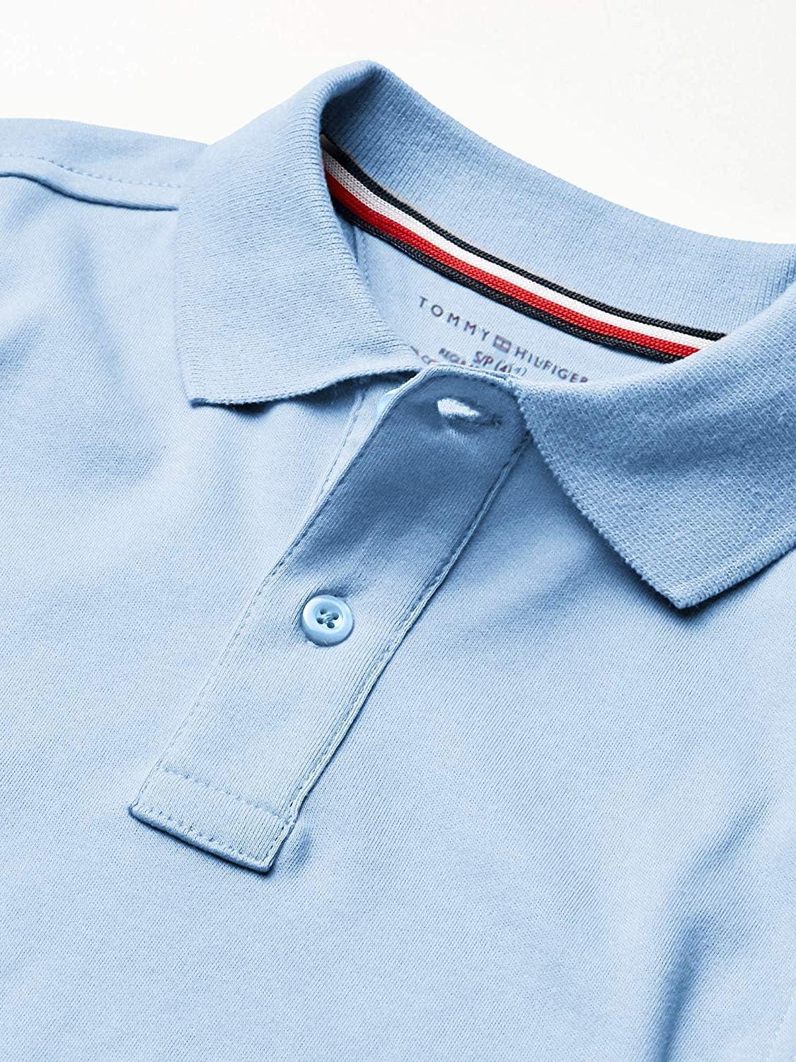 imageTommy Hilfiger UnisexChild Short Sleeve Interlock Coed Polo Shirt Boys ampamp Girls School Uniform ClothesLight Blue