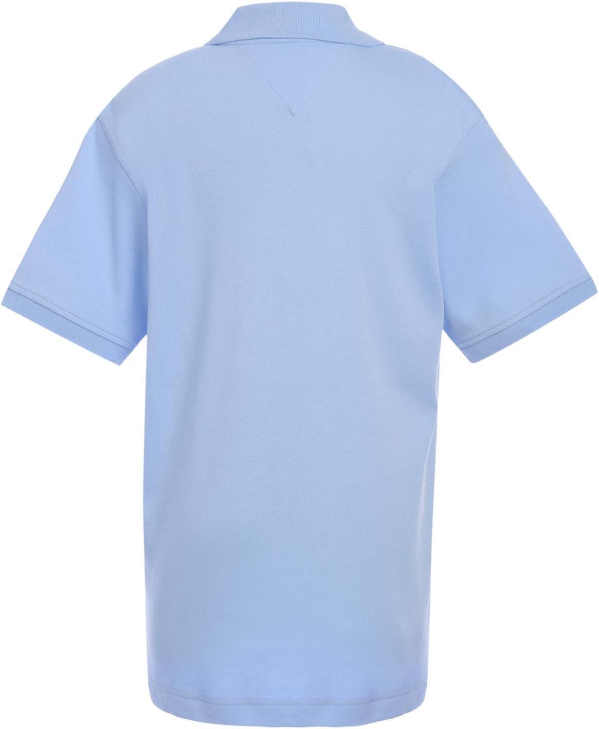 imageTommy Hilfiger UnisexChild Short Sleeve Interlock Coed Polo Shirt Boys ampamp Girls School Uniform ClothesLight Blue