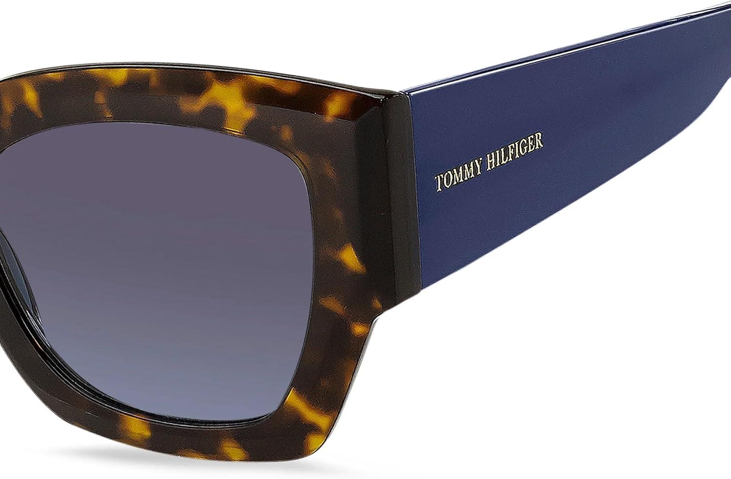 imageTommy Hilfiger Womens Female Sunglass Style TH 1862S Rectangular Havana 51mm 21mm