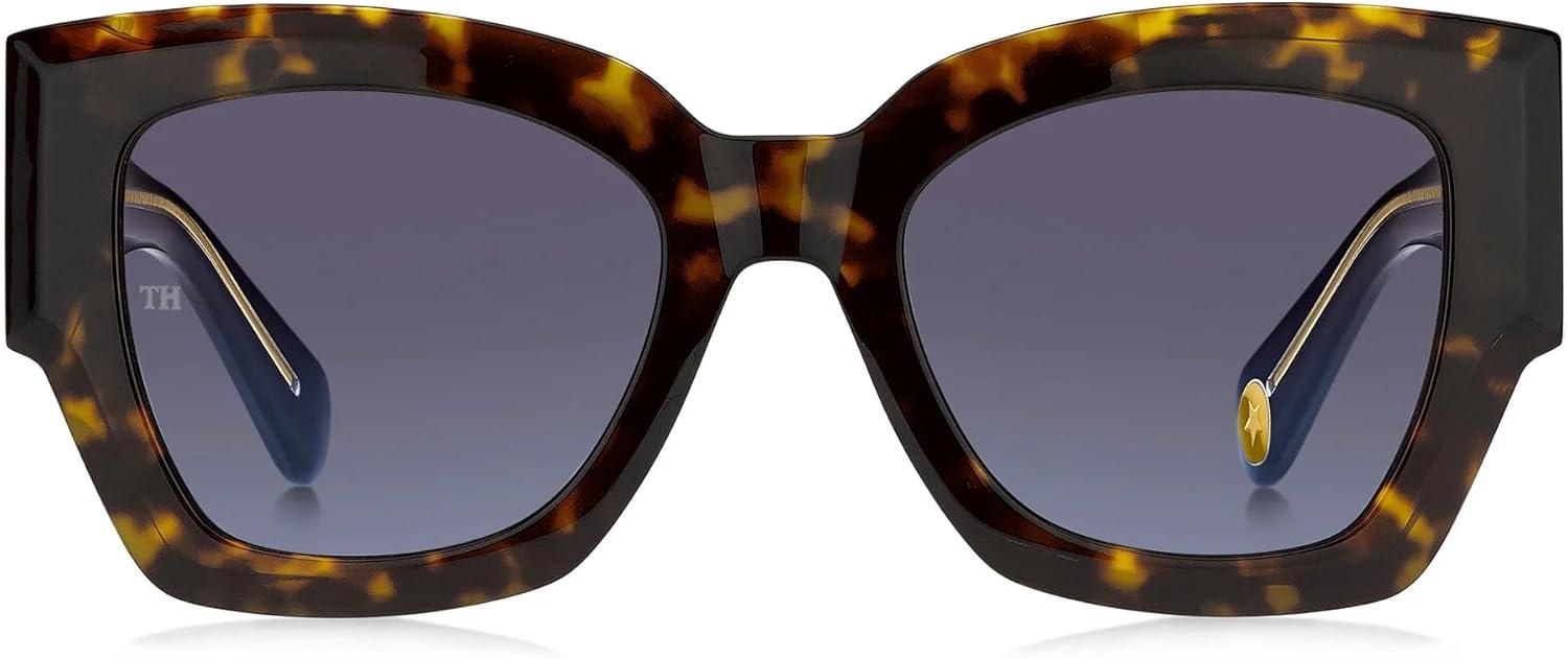 imageTommy Hilfiger Womens Female Sunglass Style TH 1862S Rectangular Havana 51mm 21mm