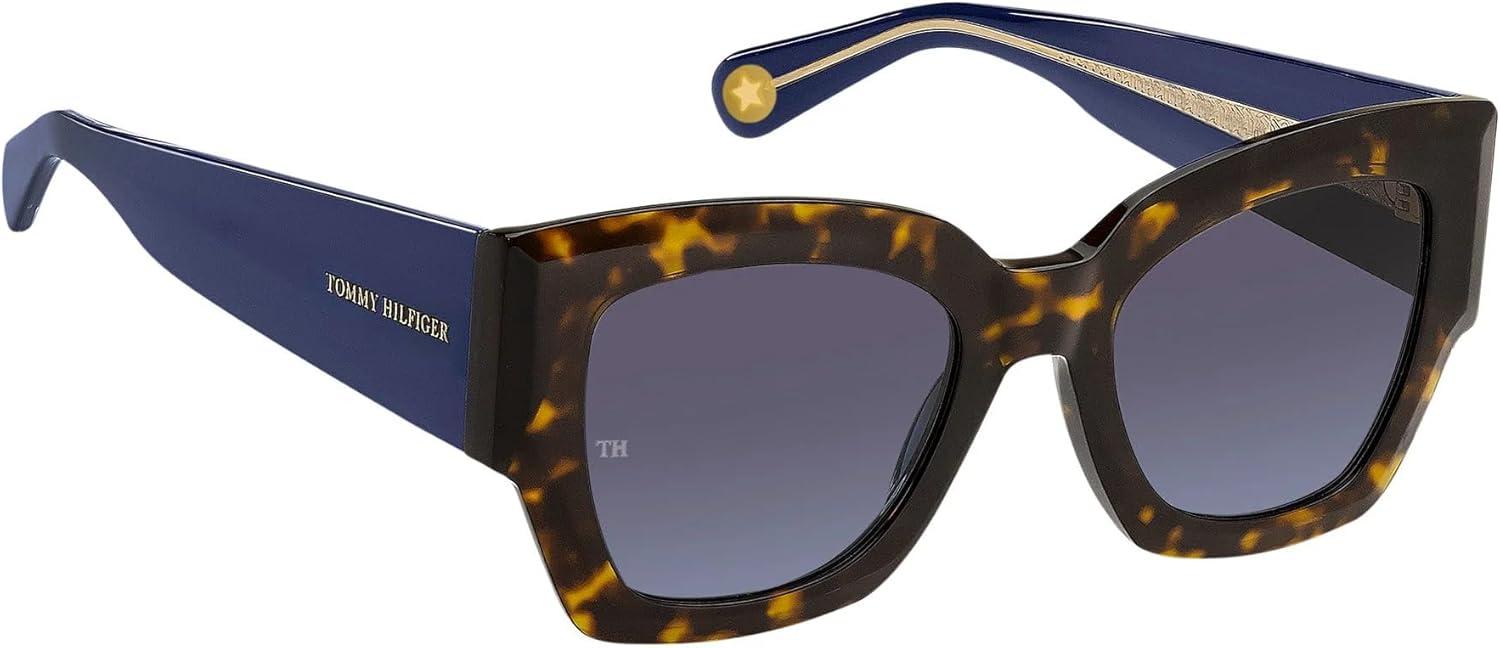 imageTommy Hilfiger Womens Female Sunglass Style TH 1862S Rectangular Havana 51mm 21mm