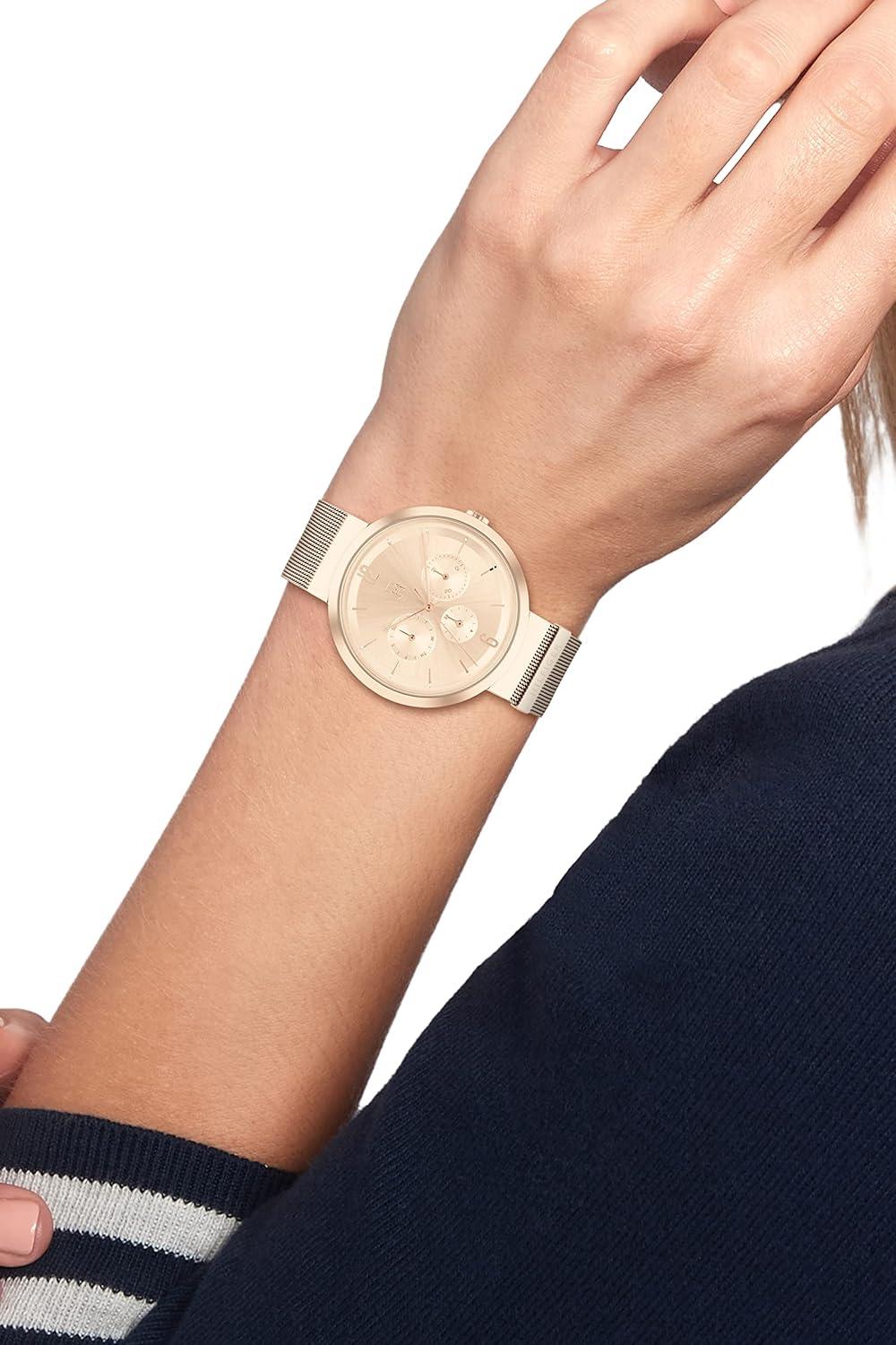 imageTommy Hilfiger Womens Ionic Thin Steel Case and Mesh Bracelet WatchRoseGold