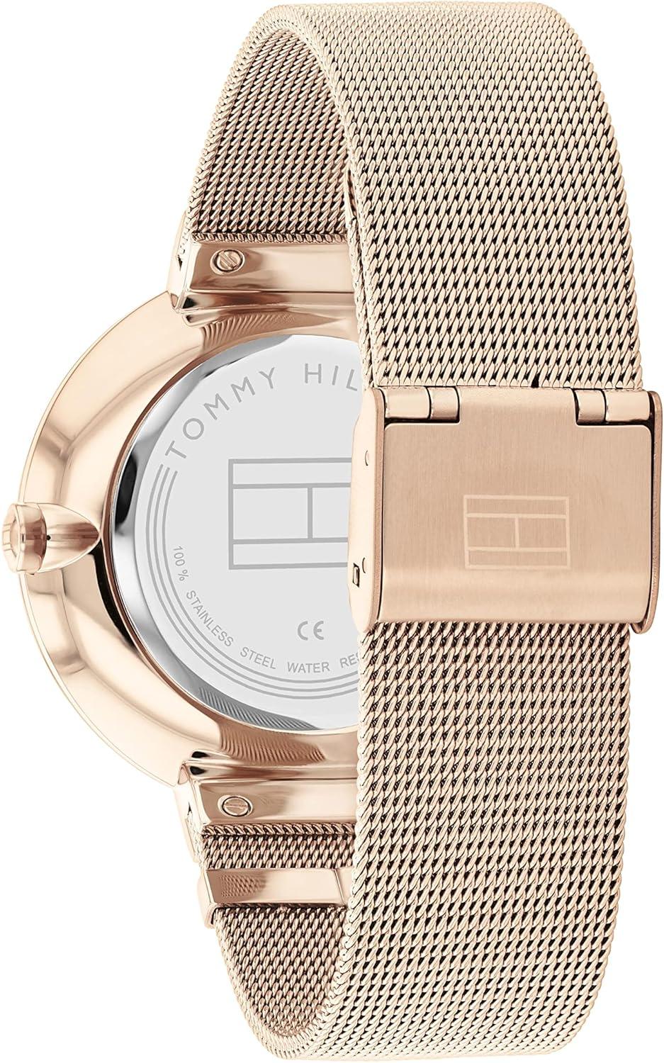 imageTommy Hilfiger Womens Ionic Thin Steel Case and Mesh Bracelet WatchRoseGold