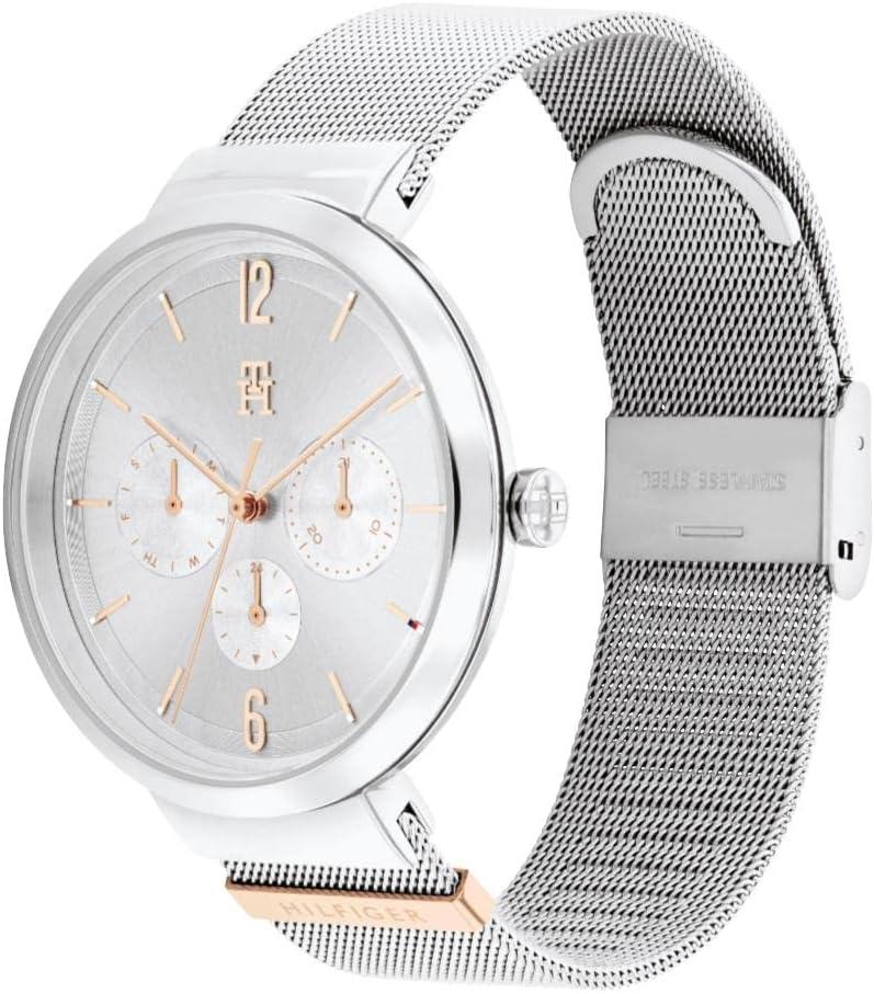 imageTommy Hilfiger Womens Ionic Thin Steel Case and Mesh Bracelet WatchSilver
