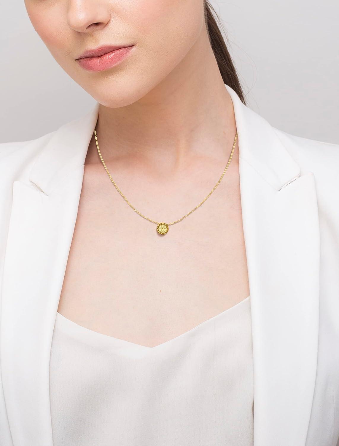 imageTommy Hilfiger Womens Jewelry 2780569 Gold Plated With Crystal Pendant Necklace Color Yellow Gold