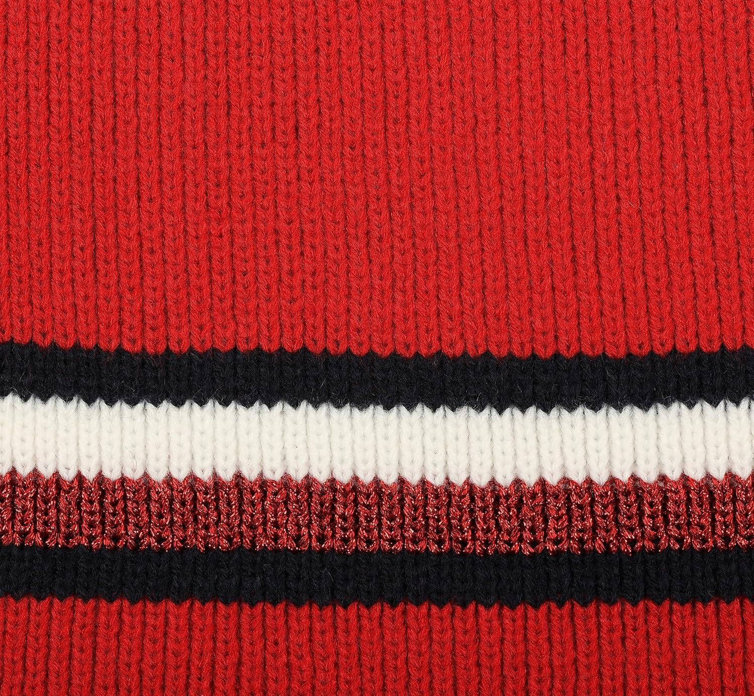 imageTommy Hilfiger Womens Metallic Stripe ScarfPrimary Red Multi