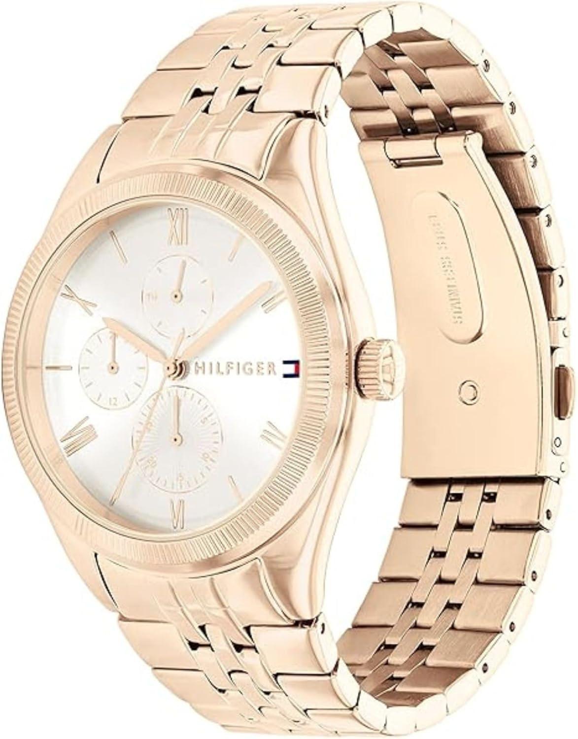 imageTommy Hilfiger Womens Multifunction Stainless Steel Case and Link Bracelet WatchCarnation