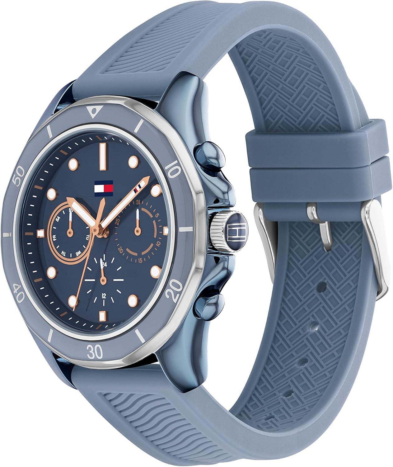 imageTommy Hilfiger Womens Preppy Stainless Steel Quartz Watches Effortlessly StylishBlueBlue