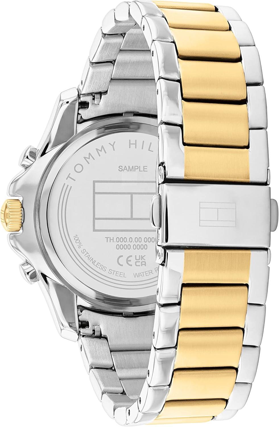 imageTommy Hilfiger Womens Preppy Stainless Steel Quartz Watches Effortlessly StylishSilver White