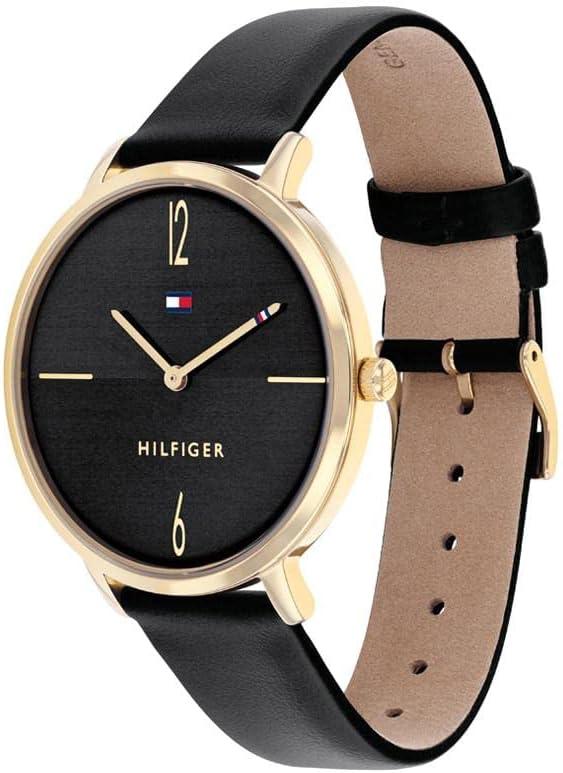 imageTommy Hilfiger Womens Quartz Stainless Steel and Leather Strap Casual Watch Color Black Model 1782379Black