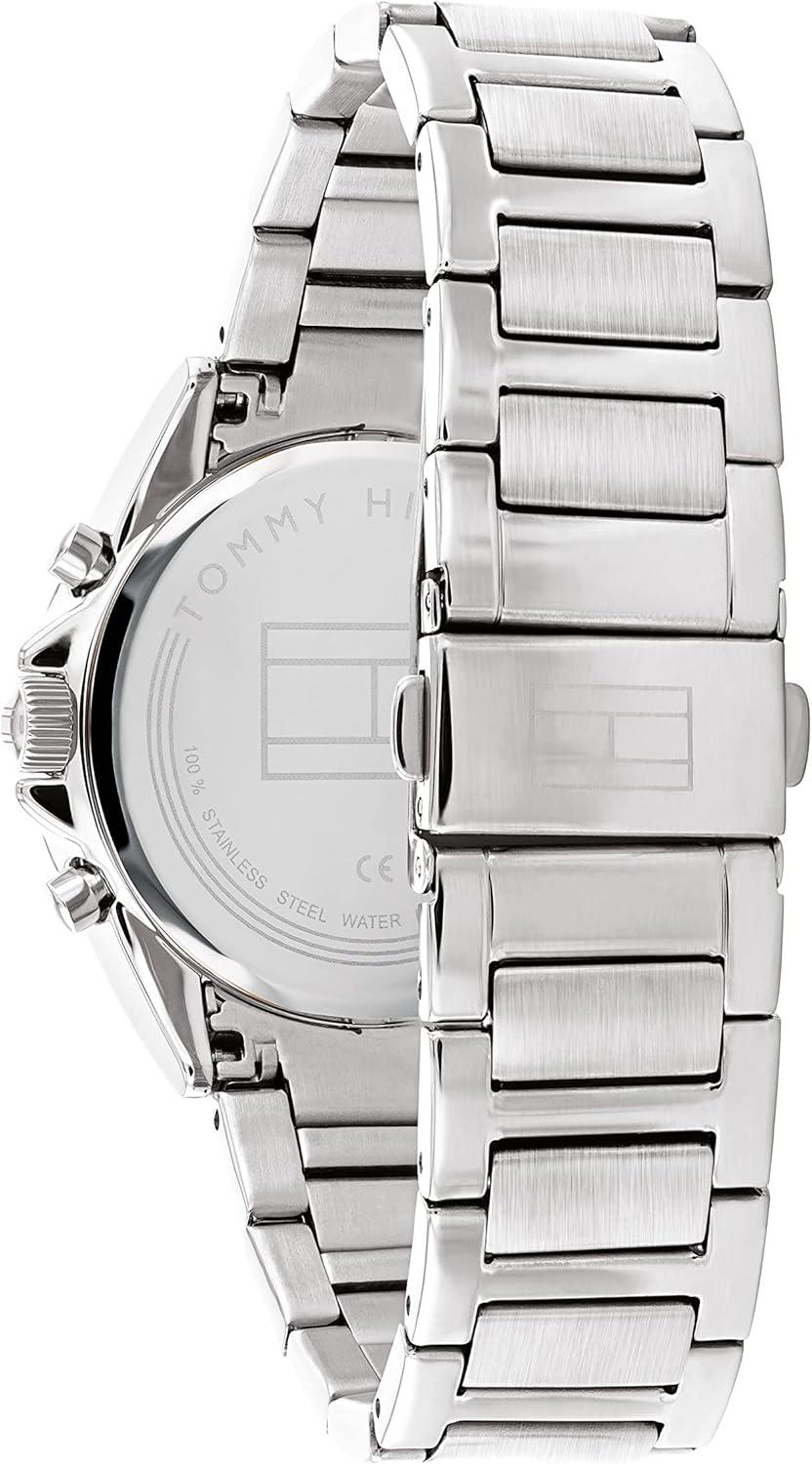 imageTommy Hilfiger Womens Sporty Watch Multifunction Stainless Steel Wristwatch Water Resistant up to 5 ATM50 Meters Premium Fashion Timepiece for All Occasions 38 mmSilver