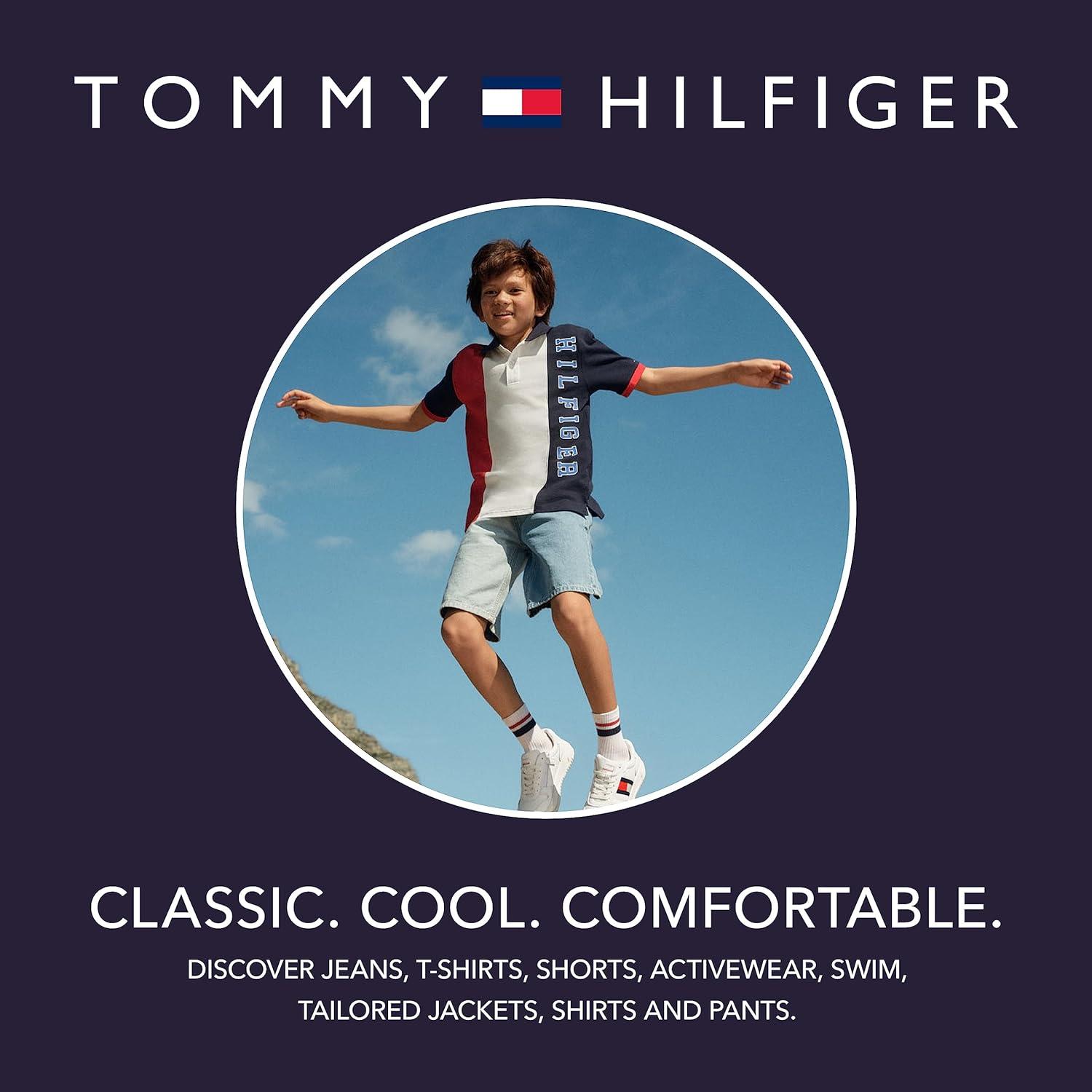 imageTommy Hilfiger boys Lightweight Popover Windbreaker With HoodSnow White