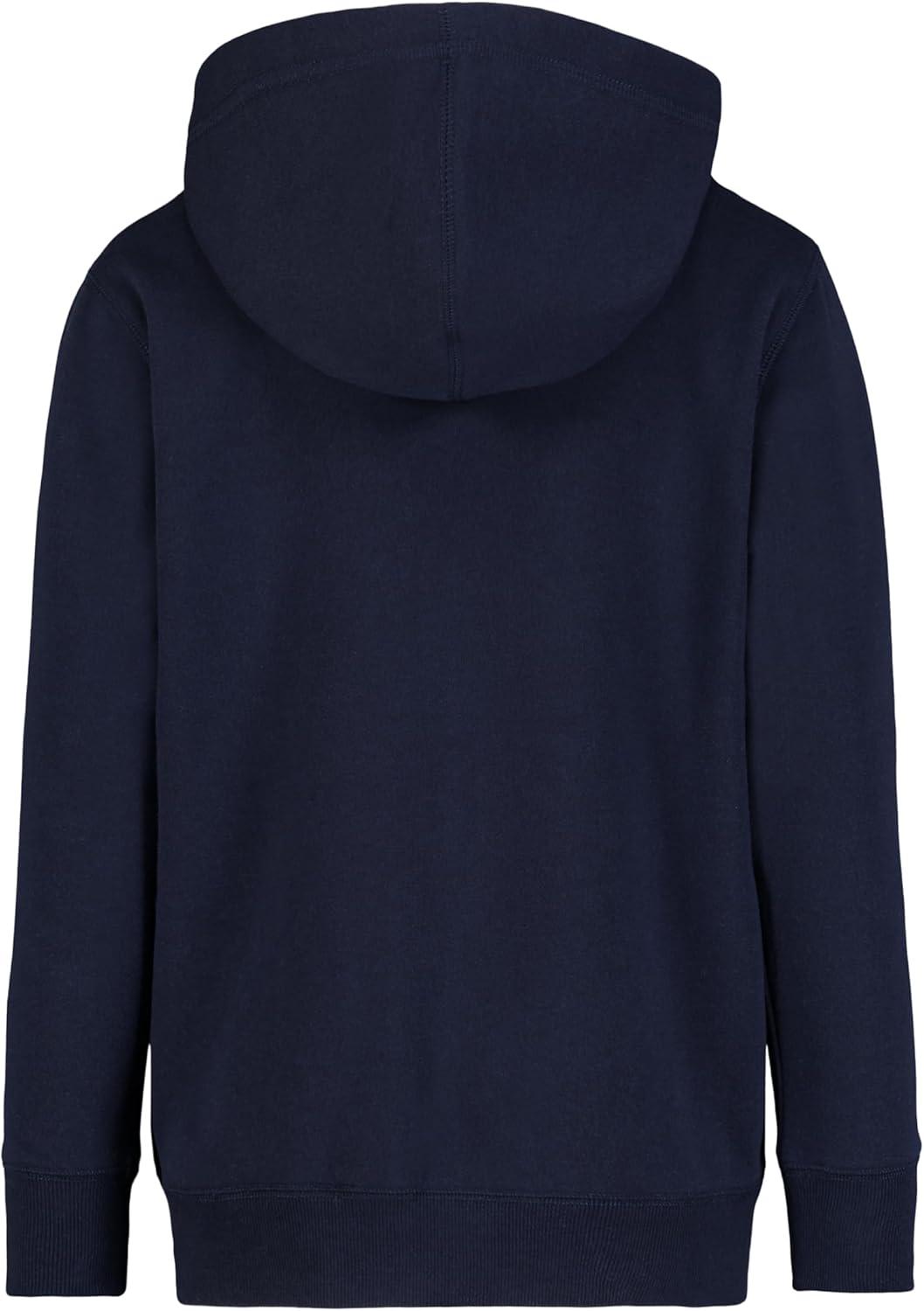 imageTommy Hilfiger boys Long Sleeve Fleece Full Zip Hoodie With Front PocketsSig Stripe Navy Blazer