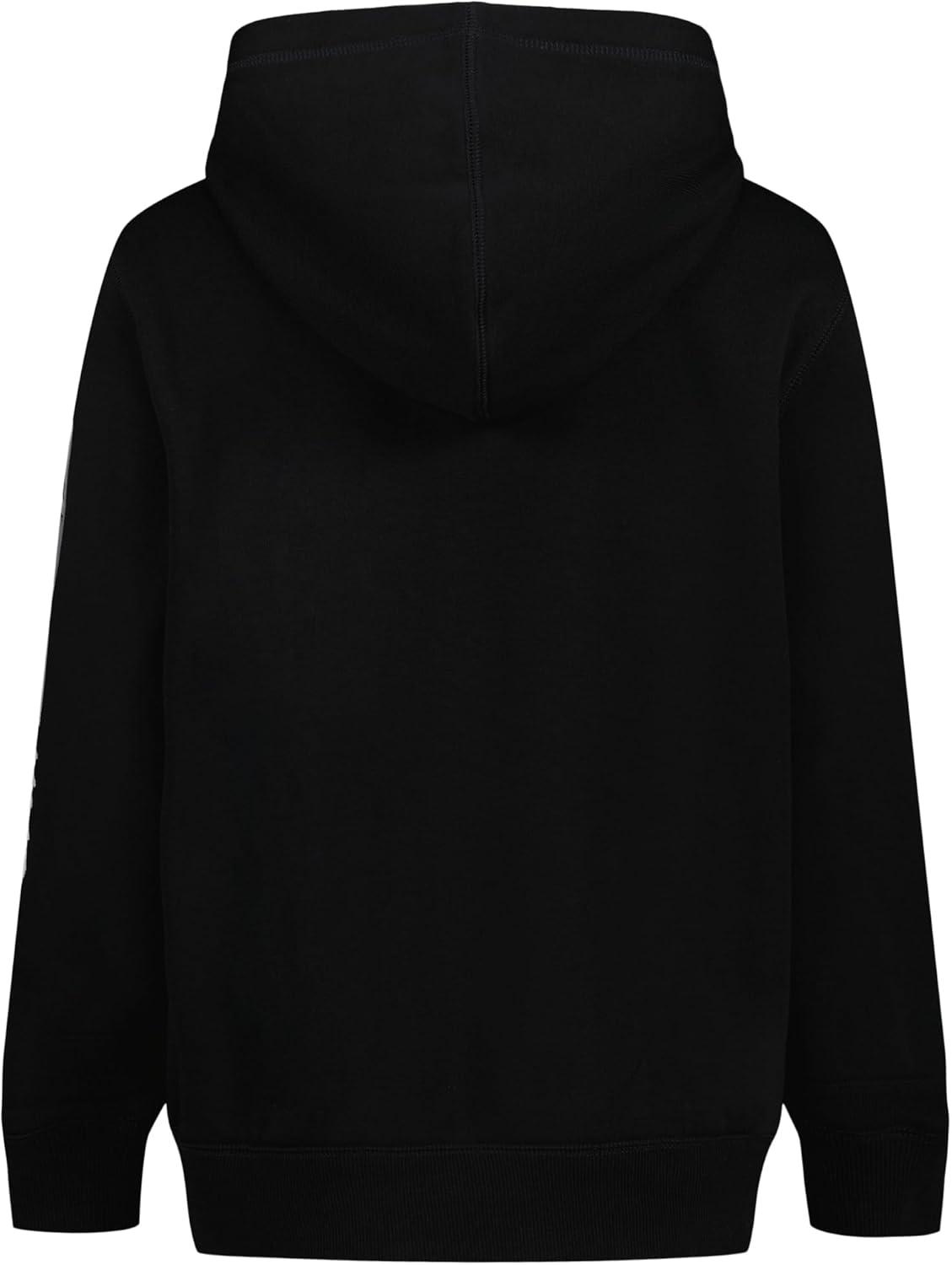 imageTommy Hilfiger boys Long Sleeve Fleece Full Zip Hoodie With Front PocketsSignature Black
