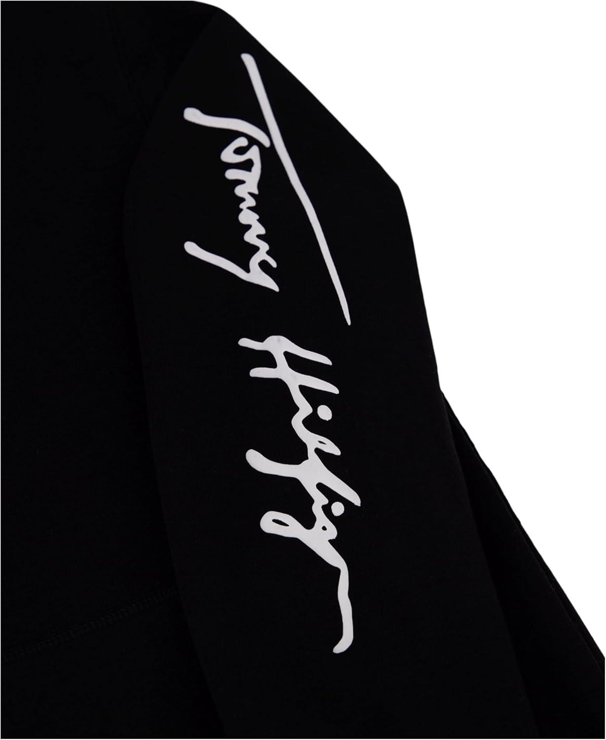 imageTommy Hilfiger boys Long Sleeve Fleece Full Zip Hoodie With Front PocketsSignature Black