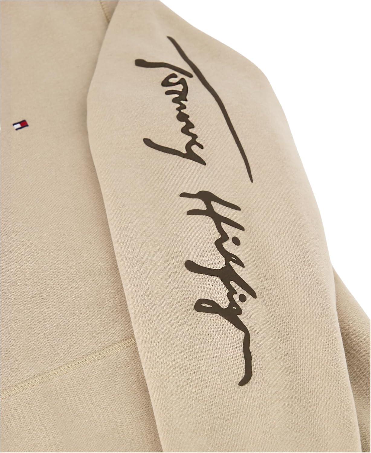 imageTommy Hilfiger boys Long Sleeve Fleece Full Zip Hoodie With Front PocketsSignature Hummus