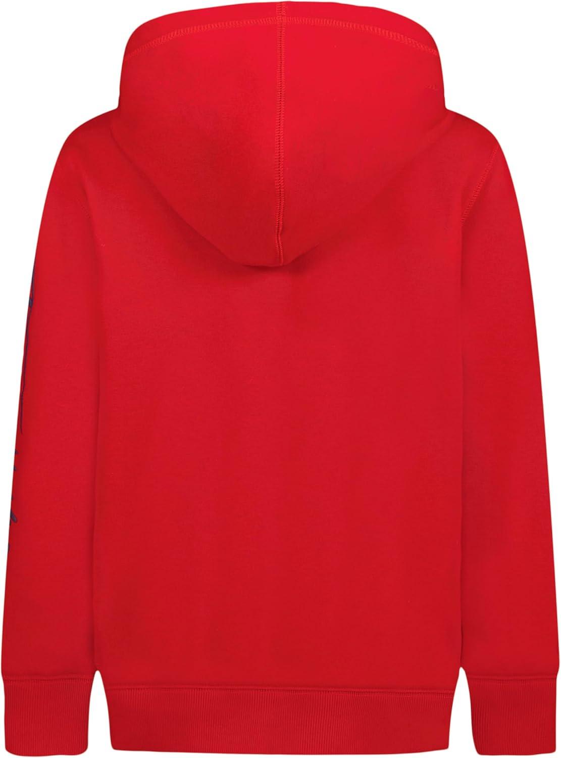 imageTommy Hilfiger boys Long Sleeve Fleece Full Zip Hoodie With Front PocketsSignature Tommy Red