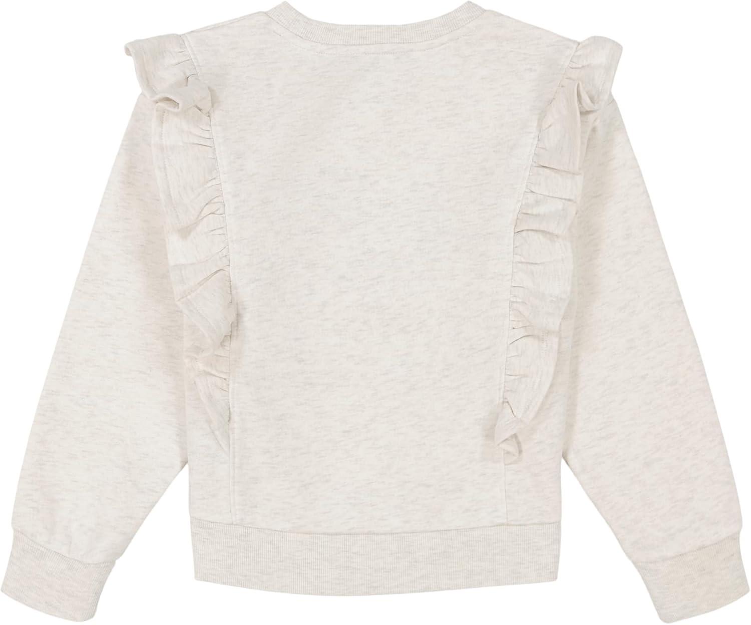 imageTommy Hilfiger girls Fleece Pullover Crewneck SweatshirtOat Ruffle