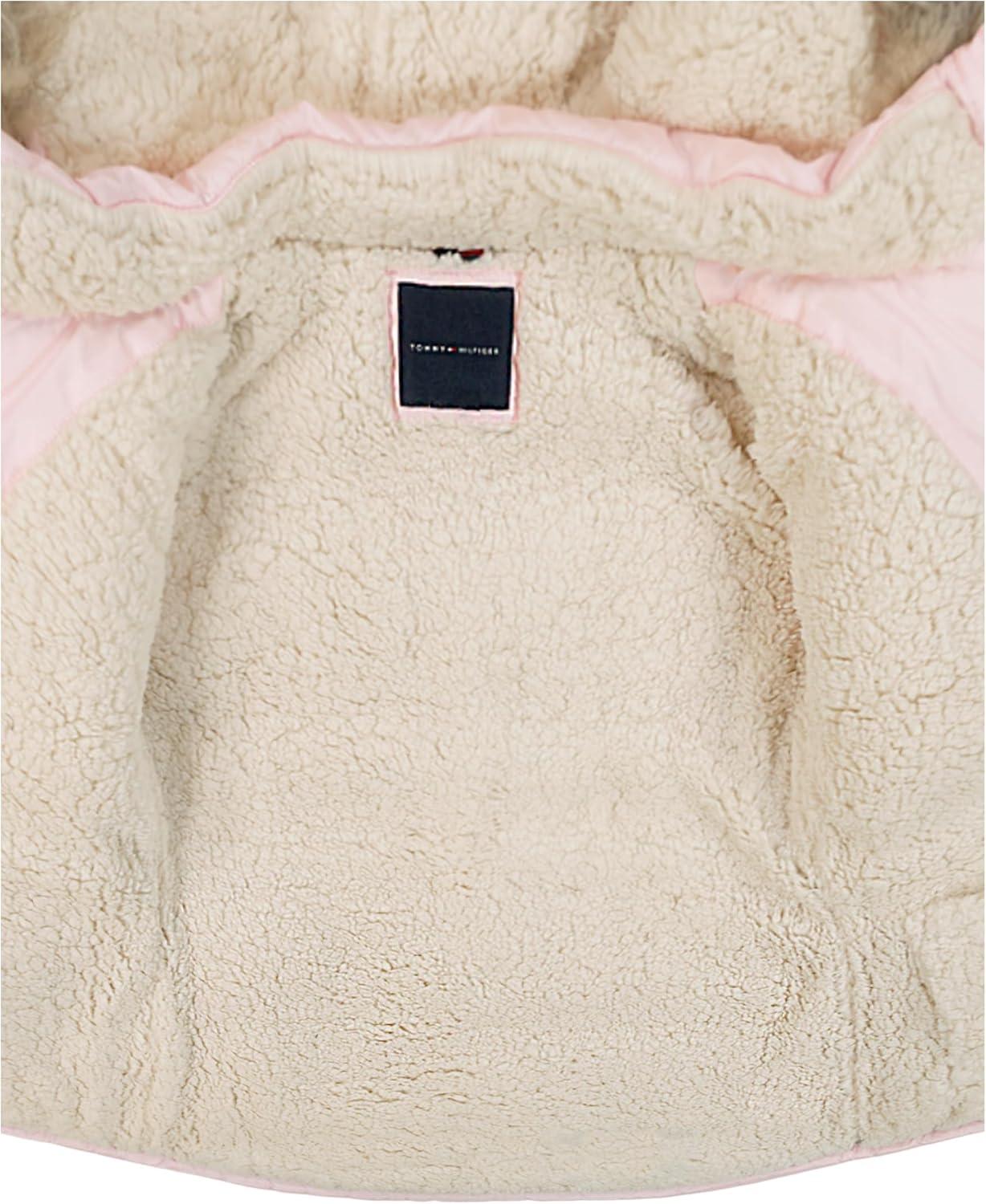 imageTommy Hilfiger girls Long Length Heavyweight Puffer Jacket With Polar Fleece LiningAnorak Blushing Bride