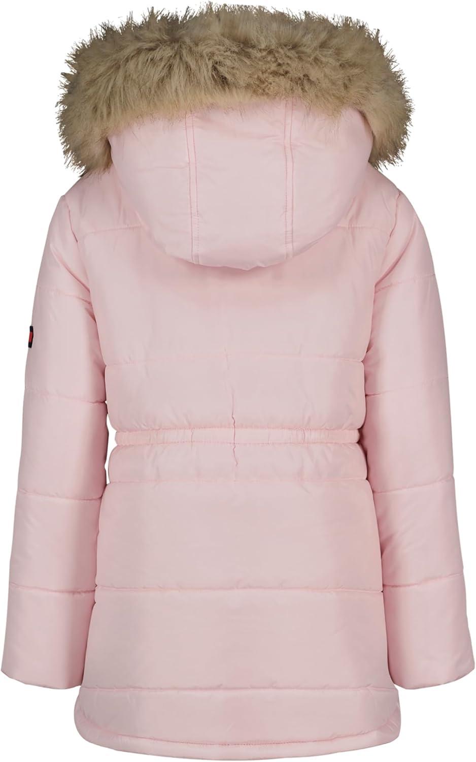 imageTommy Hilfiger girls Long Length Heavyweight Puffer Jacket With Polar Fleece LiningAnorak Blushing Bride