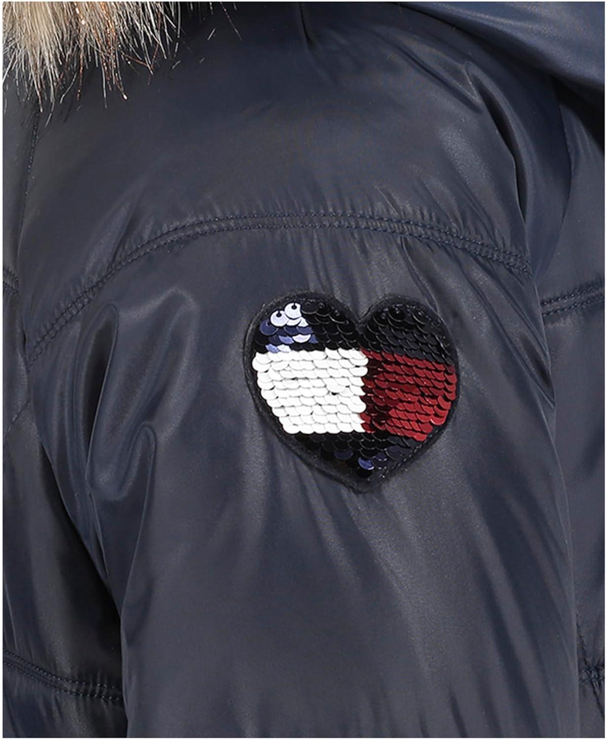 imageTommy Hilfiger girls Long Length Heavyweight Puffer Jacket With Polar Fleece LiningNavy Blazer