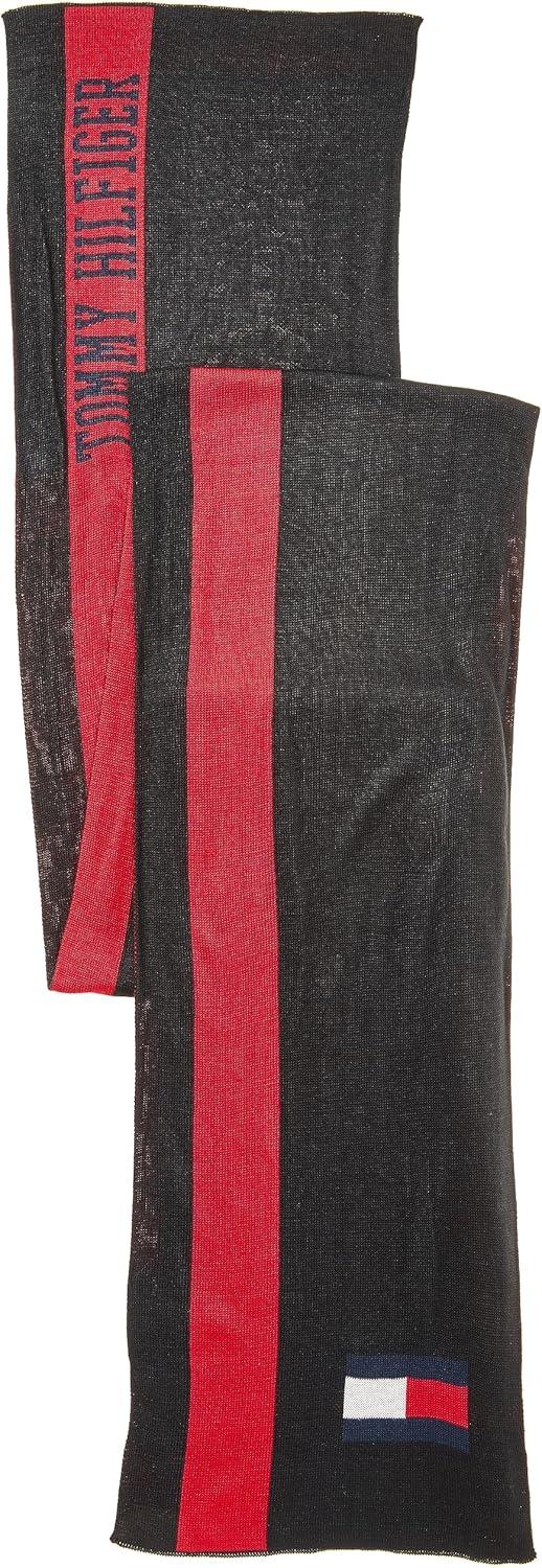 imageTommy Hilfiger mens Embroidered Flag Beanie and Logo Scarf SetBlack Multi