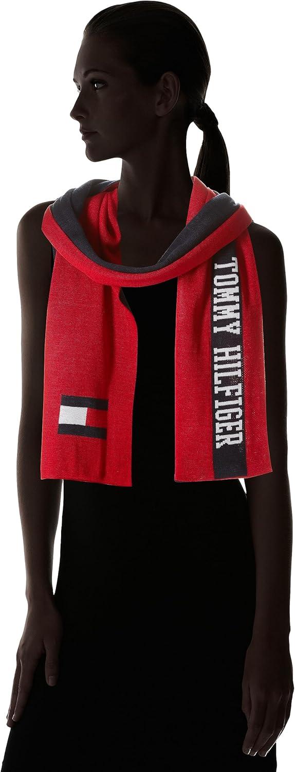 imageTommy Hilfiger mens Embroidered Flag Beanie and Logo Scarf SetPrimary Red Multi