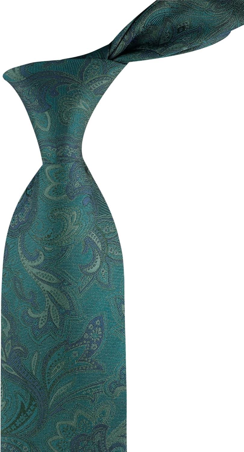 imageTommy Hilfiger mens Tonal Paisley TieHunter Green