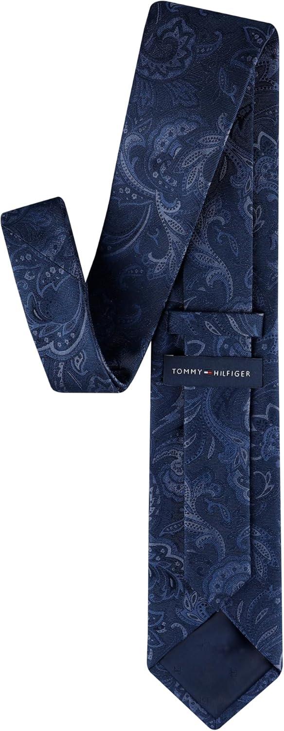 imageTommy Hilfiger mens Tonal Paisley TieNavy
