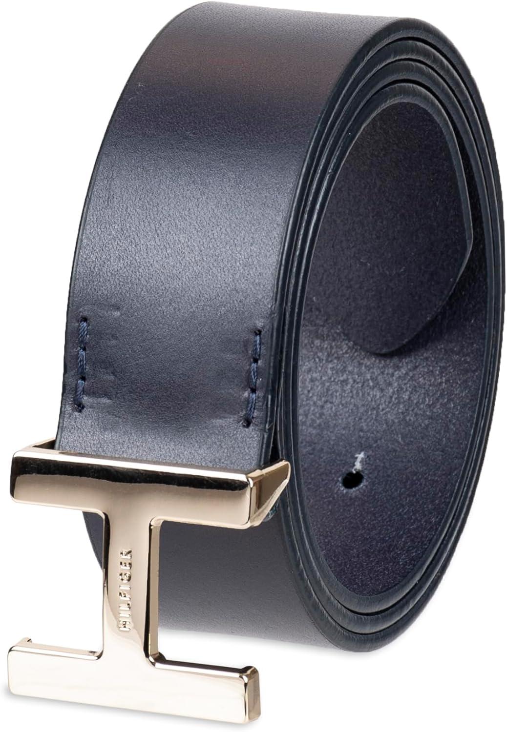imageTommy Hilfiger womens H Plaque Buckle BeltNavy